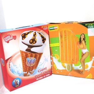 2 Good Humor Ice Cream Treat Pool Floats  King Cone and Creamsicle